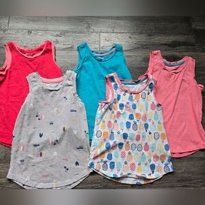 Amazon Essentials Kids Tank Tops - Pink, Blue, Gray, Multicolor